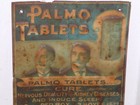 Vintage Palmo Tablets Embossed Tin Tacker Sign