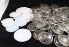 Lot Of 55 Vintage Glass Canning Lids Ball Jar  Hazel  Atlas  Mason Jar   More