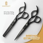 Professional Barber Hair Cutting Scissors Thinning Shears Set Black