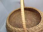 Woven Wicker Oval Gathering Basket With Handle