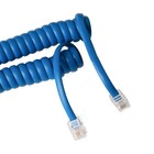 Landline Phone Cord Tanglefree Handset Curly Telephone Classic Blue 25ft 1 Pcs