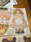 Kelloggs Cereal Promotion Goldilocks   The 3 Bears 1925 Uncut Dolls On Oilcloth