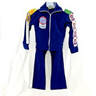 1980s Vintage Youth Small  Athletic Track Suit Brea Blades Ice Skate W Patches