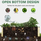 2pcs 8x4x2ft Galvanized Raised Garden Bed Planter Raised Garden Boxes Outdoor