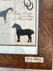 Alison Shriver Vintage  Horse Shoer Framed Art Mixed Media Collage Paper Cut