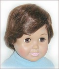 Kemper Human Hair Boy Doll Wig Sz 10 - 11 Brown Fits 18  Dolls New Old Stock