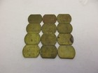 Coin Meter Oval Shaped Brass Token Lot Of 12