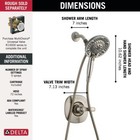 Delta Nura Monitor 14 Series Shower Only Stainless-certified Refurbished