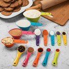 14 Piece Set Multi-color Durable Plastic Measuring Cups And Spoons