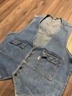 Vintage 1970s Levis Fresh Produce Denim Vest Button Blue Jean Size Small