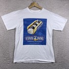 Vintage Cool Dog Ice Cream T-shirt Adult Medium Boston Promo White Y2k Fenway