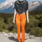 Ben Kalton Western Vintage Suede Leather Poncho Top Fringed One Size  1