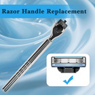 Razor Handle Compatible With Mach 3 Cartridges  Replacement Shaving Handle For M