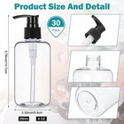 30 Pack 8 Oz Clear Empty Lotion Bottles Plastic Pump Bottles Hand Dish Dispen   
