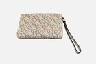 Nwt Coach Corner Zip Wristlet With Coach Monogram  Cf548