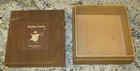 Vintage English Leather All-purpose Wood Wooden Box Empty 5 25  5 25  X 2 5 