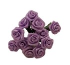 Lot 144 Pcs Lilac Lavender Satin Ribbon Roses Flowers 10mm 3 8  On Wire Stem