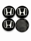 Black Honda Set Of 4 Wheel Center Caps 2 75inch 69mm