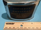 Vintage Citizens National Trust   Savings Bank Riverside Chrome Coin Bank