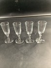 Vintage Clear Glass Cordial Shot Glasses - Set Of 4