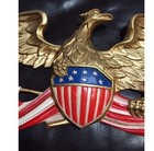 Vintage 1958 Metal Eagle 23  Patriotic American Flag Wall Decor Usa