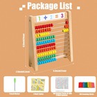 Wooden Abacus For Children With 100 Beads  Cards  And Sticks - Gift For Ages    