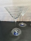 Mikasa Cheers 10 Oz Martini Glasses Set Of 4 Etched Glass - New