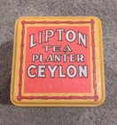 Vintage Bristol Ware Lipton Tea Bag Planter Ceylon Collectible Advertising Tin
