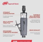 New Ingersoll Rand 308b 1 4  Straight Air Die Grinder 25000 Rpm 0 33 Hp
