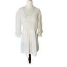 Vintage 90s Diana Marco Crochet Lace Coverup Dress Plus Size 16 1x Xl