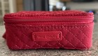 Vera Bradley Travel Zip Pill Box Case Red Nwot