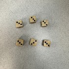 Antique Bovine Hand-carved Bone Dice 1 2  Lot Of 6 Vintage Gaming Collectible D