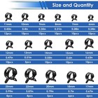 Smseace 132pcs 6-25mm Spring Hose Clamps With Clamp 132pcs  Black