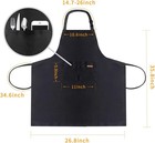 2 Pack Mandiles Contra El Agua Delantal Para Cocina Mujer Hombre Multiuso Negro