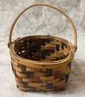 Vintage Basket Lot Of 2     Handwoven Wicker Collectible Home Decor Storage Rustic