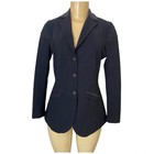 Final Sale Cavalleria Toscana Womens Navy Jacket Buttons Zip Equestrian Riders