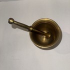 Vintage Solid Brass Mortar And Pestle Set Made In Greece Delta-pan Apothecary