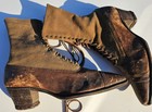 Vintage Collectible Sokosis Womens Victorian 1800 s Lace Up Granny Boots Shoes