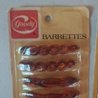 Lot Of 2 New  Vintage 1975 Goody Hair Barrettes Pack Of 8 Mock Tortoise  6926