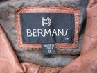 Vintage 80s Bermans Women s Brown Leather Lined Full Zip Jacket  Size Small