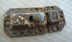 Antique Victorian Cast Iron Pie Safe Pantry Cabinet Spring Latch   Receiver  10