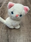 Vintage Dakin White Kitty 1975 Pink Nose Cat Stuffed Animal Plush