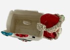 Vtg 1960 Samson Relpo 496 Girl Tricycle Wagon Christmas Planter Spaghetti Trim