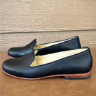 Natori Black Leather Women s Slip-on Loafers With Brown Sole - Sz 6 5