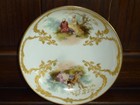 Rare Antique Kpm Berlin Plate saucer Gilt Scenic Lovers Orb Scepter Perfect  