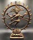 Bronze Tone  Dancing Shiva From India  app 8  High X 7  Wide 