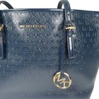 Mk Michael Kors Jet Set Travel Medium Carryall Tote Bag Navy Blue Pristine