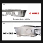 Steel Front Bumper Face Bar W fog Hole W o Sensor Hole For 2009-2014 F150 Chrome