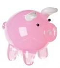 Xtop Pink Pig Piggy Tiny Miniature Glass Figurine Mini Animal World Ganz Ek4048