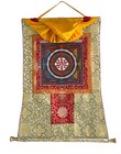 Shri Yantra  Sri Yantra  Mandala  Original Thangka Painting  With Silk Brocade